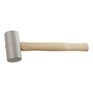 Aluminiumhammer zylindrisch 250 g mit Hickorystiel, DIN-Hammerauge