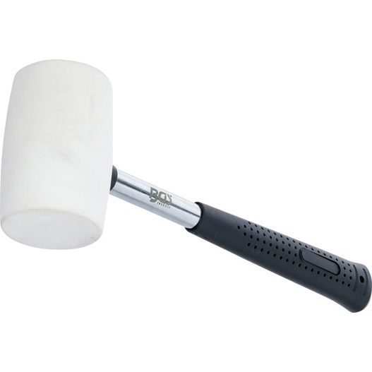 BGS 70139 Gummihammer mit Metallstiel, weißer Kopf, Ø 48 mm, 250 g – Ausbeulhammer