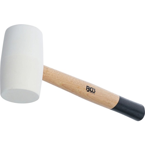 BGS 70140 Gummihammer mit Hickorystiel, weißer Kopf Ø 64 mm, 750 g – Ausbeulhammer