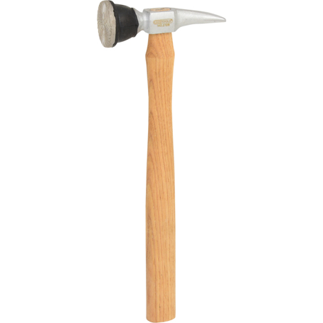 Karosserie-Riffelhammer grob, rund/spitz, 280 mm, Spezial-Werkzeugstahl mit Eschestiel