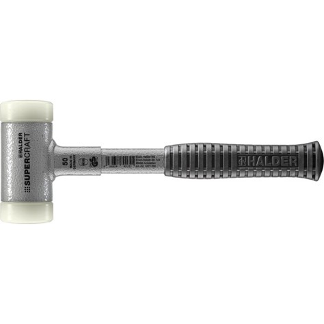 SUPERCRAFT Schonhammer D=50 mm, rückschlagfrei, Stahlrohrstiel mit rutschsicherem Gummigriff, 1 kg (3377.050)