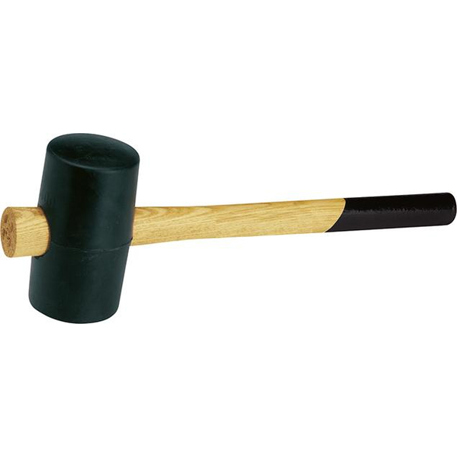 FORTIS Gummi-Komp.-Hammer Gr. 3A schwarz nach DIN 5128 mit Eschenstiel