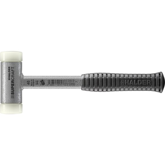 SUPERCRAFT Schonhammer D=40 mm mit bruchsicherem Stahlrohrstiel und rutschsicherem Gummigriff, rückschlagfrei (3377.040)