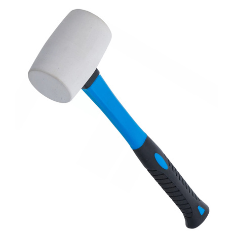 BGS 1965 Gummihammer weiß 250 g – Schonhammer, Plattenhammer & Ausbeulhammer mit Kunststoffgriff