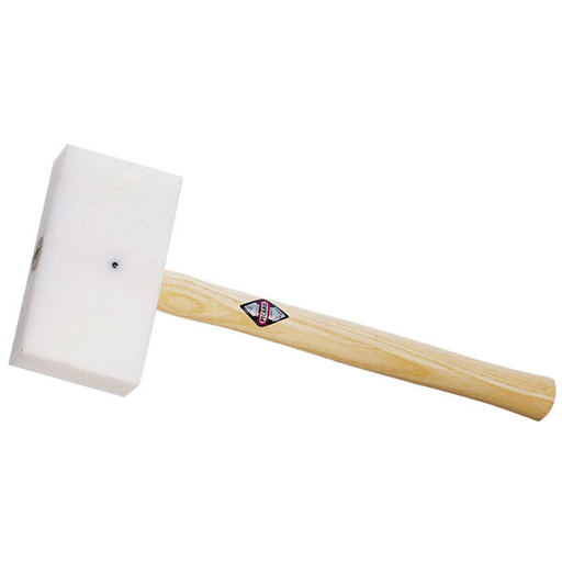 PICARD Spenglerhammer eckig | 155 x 85 x 35 mm | 600 g | Spezialkunststoff mit Eschenstiel