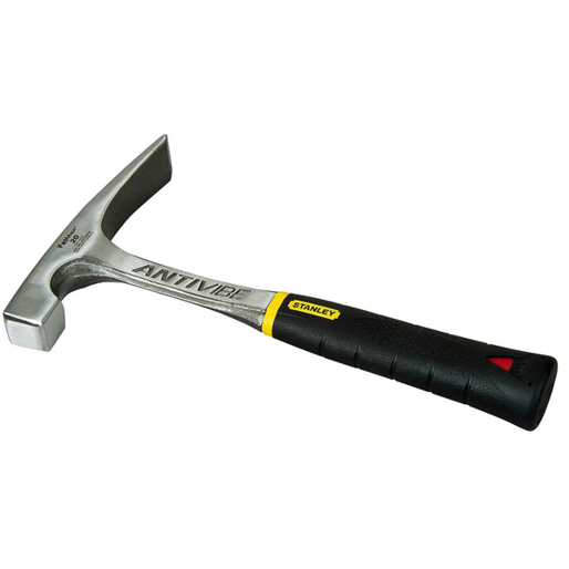 Stanley AntiVibe Maurerhammer 570 g – Mauerwerkhammer mit Stahlkopf und vibrationsdämpfendem Griff
