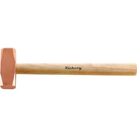 Haso Kupferhammer 3000 g mit Hickorystiel – Schonhammer aus Kupfer, made in Germany