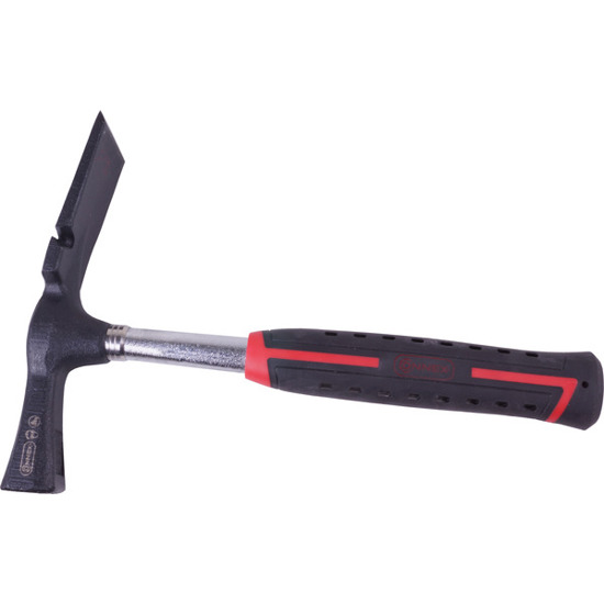 CONNEX Maurerhammer 600 g | Berliner Form | Stahlrohrstiel | 2-Komponenten-Griff