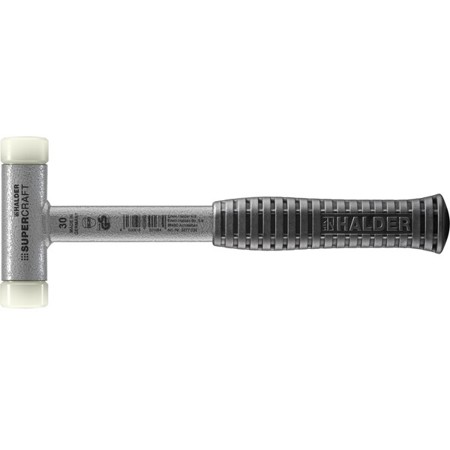 SUPERCRAFT Schonhammer D=30 mm, rückschlagfrei, Stahlrohrstiel mit rutschsicherem Gummigriff, 583 g