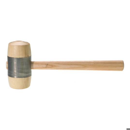 Holzhammer mit Metallmantel, Kopf Ø 50 mm, Eschenholzstiel, 280 mm