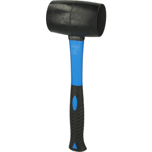 Gummihammer 500 g nach DIN 5128 mit Fiberglas-Stiel