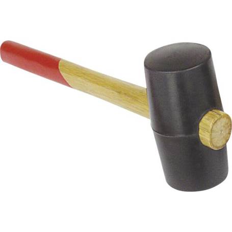 Brüder Mannesmann Gummihammer M 709-065 | Hartgummi, Ø 65 mm, Holzstiel, 483 g