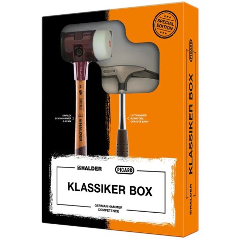 Klassikerbox: SIMPLEX-Schonhammer D60 mm (Gummikomposition/Superplastik) & PICARD Latthammer 298 | 3027s016