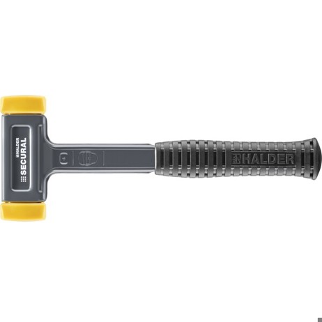 SECURAL-Schonhammer 680 g | rückschlagfrei & bruchsicher | rechteckige Schlageinsätze 30 x 40 mm | 3380.040