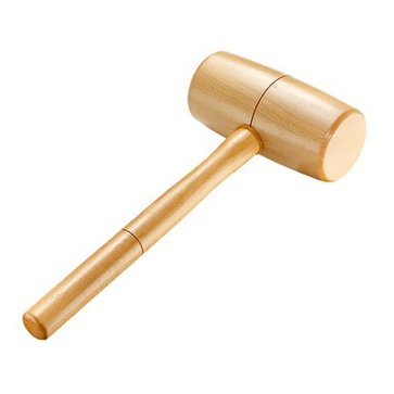 TECHNOCRAFT Holzhammer aus Rotbuche mit Eschenstiel, rund, Kopf 139x67 mm, Bahn Ø 60 mm