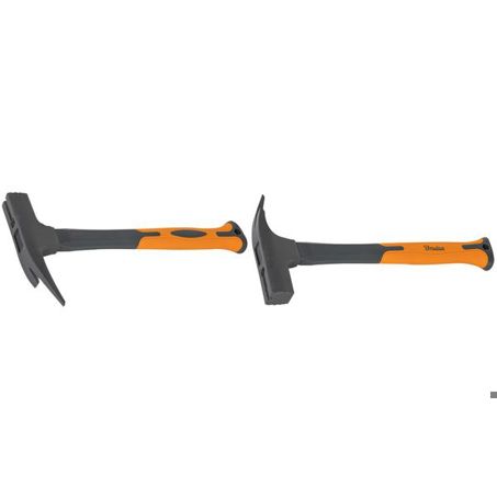 Bradas Latthammer 600 g | Fiberglasstiel mit magnetischem Nagelbett | 340 mm | anthrazit/orange