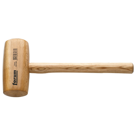 Holzhammer DIN 7462 B | Kopf-Ø 60 mm | Weißbuche mit Metallmantel | Eschenstiel