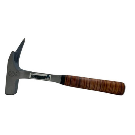 Latthammer Bau-Pro 600 g – geschmiedet, glatte Bahn, Ledergriff mit Magnet