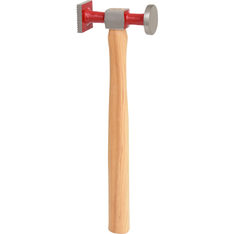 Karosserie-Riffelhammer fein, rund/eckig, 325 mm, 490 g, Esche-Stiel