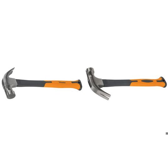 Bradas Latthammer 450 g mit Fiberglasstiel & magnetischem Nagelbett, 340 mm, anthrazit/orange (60030173)