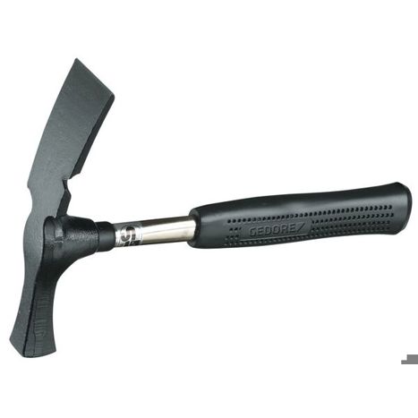 Maurerhammer Berliner Form 600 g mit Stahlrohrstiel und Kunststoffgriff