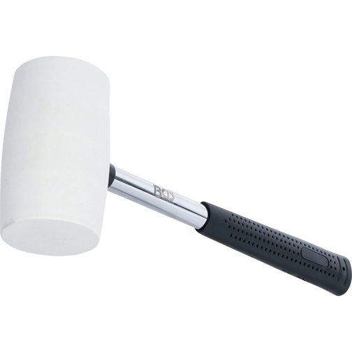 BGS 70141 Gummihammer mit Metallstiel, weißer Kopf, Ø 64 mm, 750 g – Ausbeulhammer