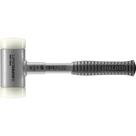 SUPERCRAFT Schonhammer Ø 60 mm, rückschlagfrei, mit Stahlrohrstiel und Gummigriff, 1,7 kg