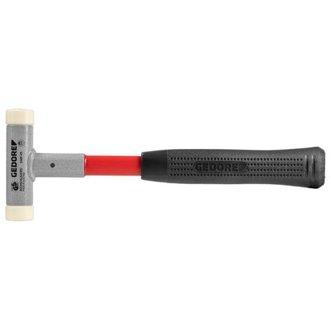 248 F-25 Rückschlagfreier Schonhammer Ø 25 mm – Fiberglasstiel, Polyamid-Kopf, 75 Shore