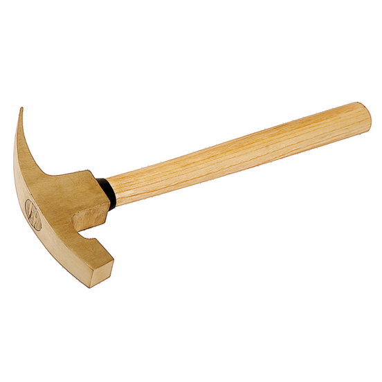 Maurerhammer funkenfrei, amerikanische Form, Hickorystiel, 700 g, Sonderbronze CuAl10Ni
